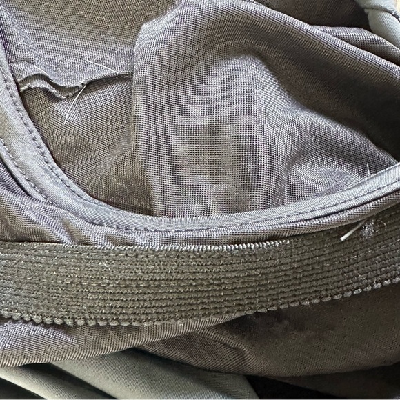 Magicsuit One Shoulder Slimming Swimsuit Gray 16 Shirring 1 Piece Neutral Beach - Picture 6 of 9